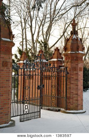 Herrenhaus Gate im Winter