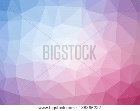 Blue purple pink gradient polygon shaped background.