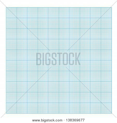 Square grid background. Blank millimeter. Vector. Blue line.