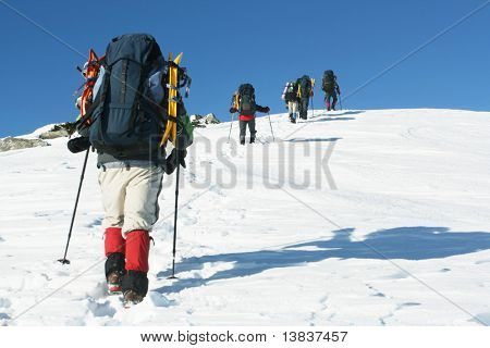 Wandelen in de winter mountain