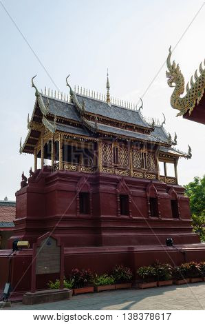 Haripunchai Temple, Lampoon, Thailand. .