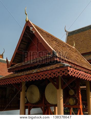 Haripunchai Temple, Lampoon, Thailand. .