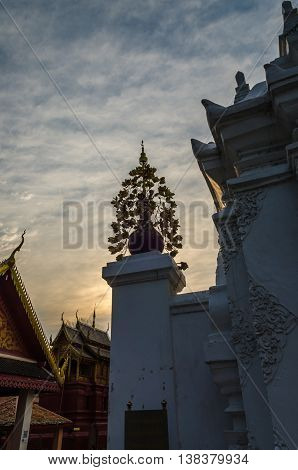 Haripunchai Temple, Lampoon, Thailand. .