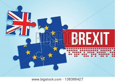 eu british referendum europe union exit britain break vector illustration