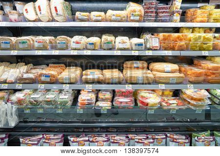 CHICAGO, IL - CIRCA APRIL, 2016: inside of the Walgreens store. The Walgreen Company is an American pharmaceutical company which operates the second-largest chain in the USA behind CVS Health.