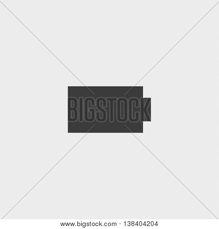 Phone battery icon in a flat design in black color. Vector illustration eps10