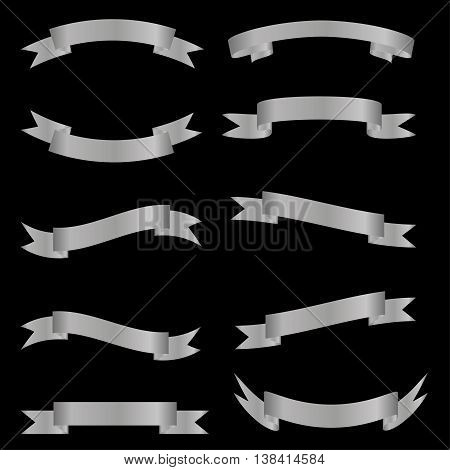ribbon, vector, flag, form, sign, element, fabric, icon, frame, bending, pattern