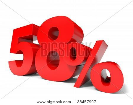 Red Fifty Eight Percent Off. Discount 58%.