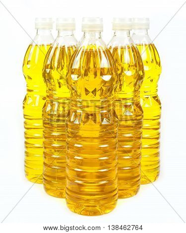 bottles oil of refined palm olein from pericarp
