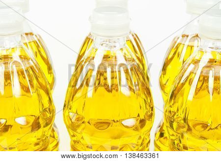 bottles oil of refined palm olein from pericarp
