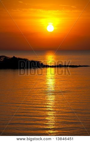 Sunrise-Szene am See