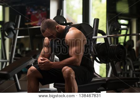 Bodybuilder Resting