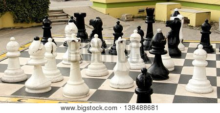 picture of a Outdoor Chess board in prilep macedonia