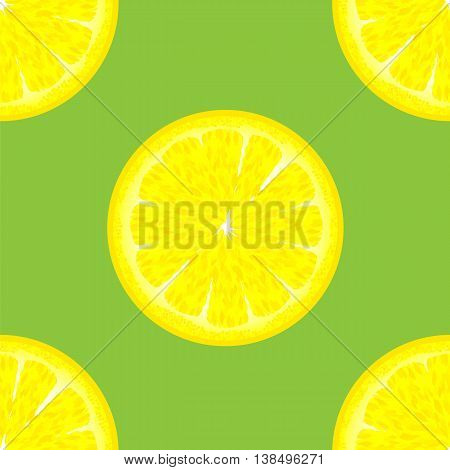 Sliced Citrus Seamless Pattern. Exotic Ftuit Background