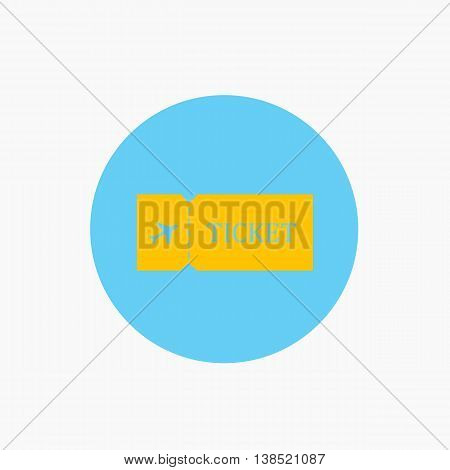 Blank ticket plane icon. Travel symbol. Flat Vector illustration