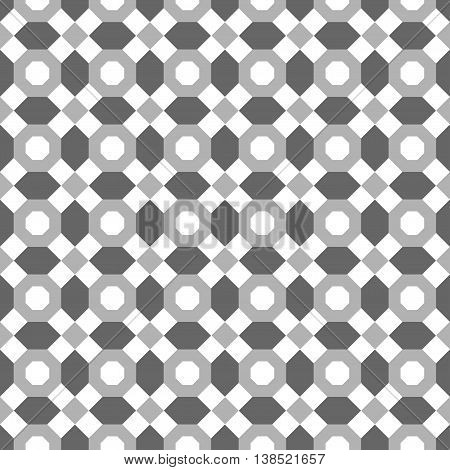 Seamless pattern of the octagon vector. Octagon pattern. Octagon seamless pattern. Black octagon pattern background. Octagons pattern Elements for design. All in a single layer. Vector illustration.