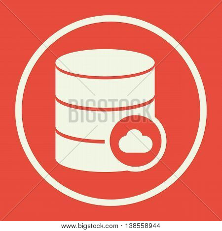 Database Cloud Icon In Vector Format. Premium Quality Database Cloud Symbol. Web Graphic Database Cl