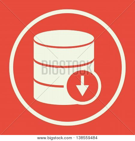 Database Down Icon In Vector Format. Premium Quality Database Down Symbol. Web Graphic Database Down