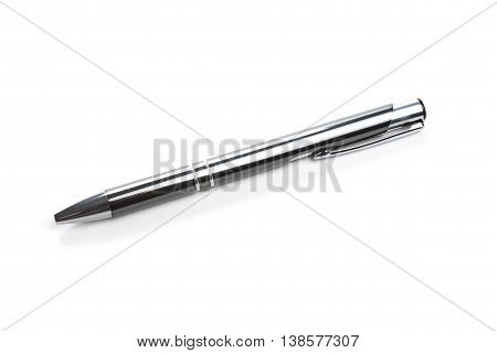 Black Luxury Pen Mockup Isolated On A White Background. Nice Pen For Expensive Design Presentation.