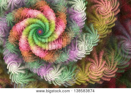 abstract fractal background a computer-generated 2D illustration, spiral
