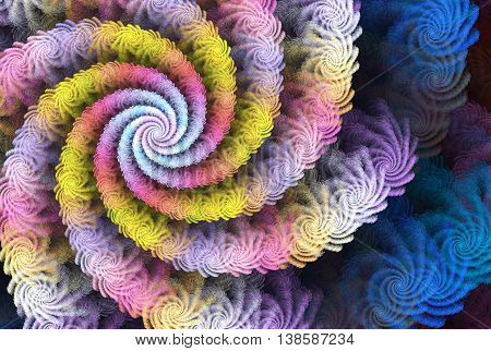 abstract fractal background a computer-generated 2D illustration, spiral