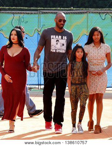 Kobe Bryant, Vanessa Bryant, Gianna Maria Onore Bryant and Natalia Diamante Bryant at the Nickelodeon Kids' Choice Sports Awards 2016 held at the Pauley Pavilion in Westwood, USA on July 14, 2016.