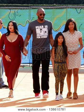 Kobe Bryant, Vanessa Bryant, Gianna Maria Onore Bryant and Natalia Diamante Bryant at the Nickelodeon Kids' Choice Sports Awards 2016 held at the Pauley Pavilion in Westwood, USA on July 14, 2016.