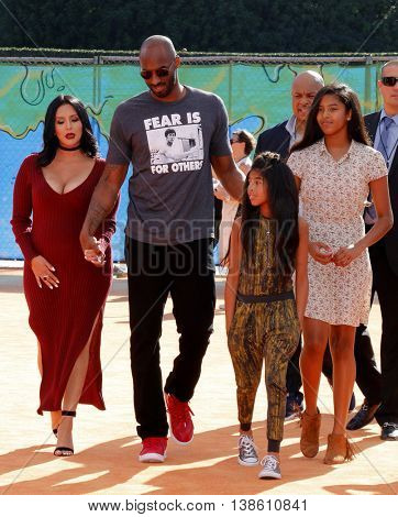Kobe Bryant, Vanessa Bryant, Gianna Maria Onore Bryant and Natalia Diamante Bryant at the Nickelodeon Kids' Choice Sports Awards 2016 held at the Pauley Pavilion in Westwood, USA on July 14, 2016.
