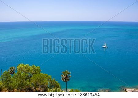 catamaran at  Promthep cape  viewpoint phuket thailand