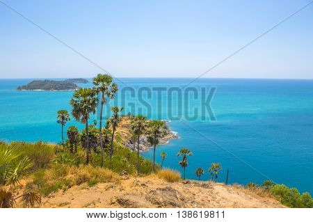 catamaran at  Promthep cape  viewpoint phuket thailand