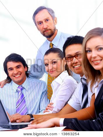 Businessteam en oficina