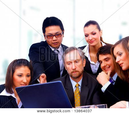 Businessteam en oficina