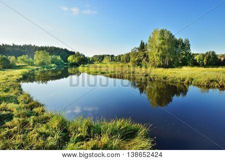 Brasla river in Gauja national park Latvia