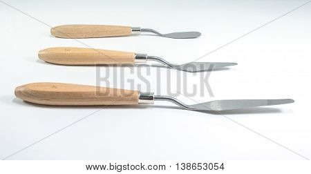 art and craft tools on white background