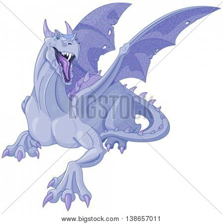 Illustration of magic dragon 