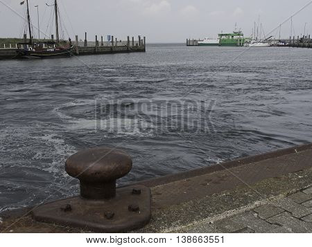 the Harbour of neuharlingersiel at the german coast