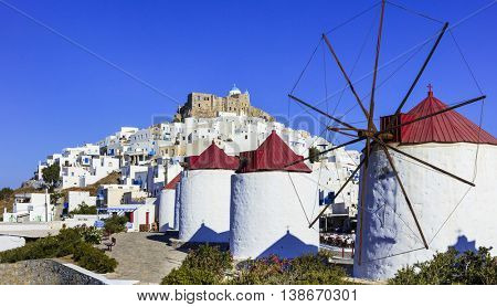 Traditional Greece series - beautiful windmills of Astypalea island