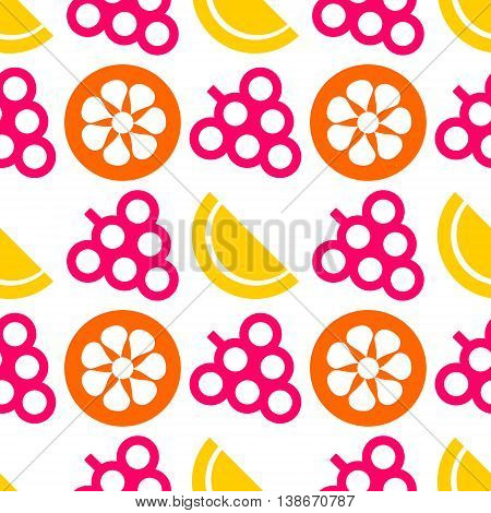 Seamless Fruits Vector Pattern