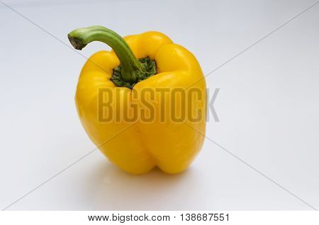yellow bell pepper isolated on white background