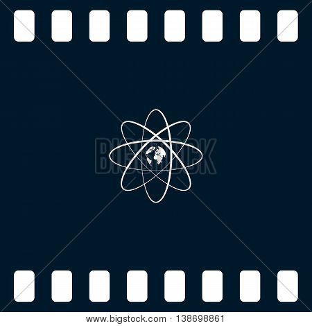 Flat Paper Cut Style Icon Of Science Symbol