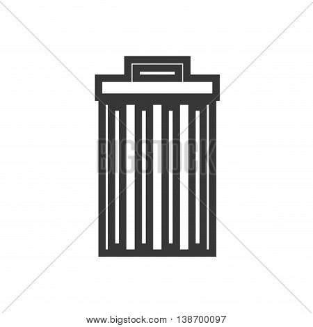 Trashcan waster icon garbage can vector illustration