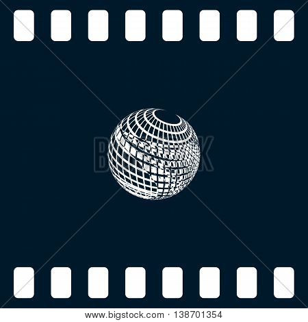 Wire-frame Design Element. Sphere