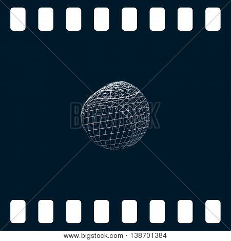 Wire-frame Design Element. Sphere