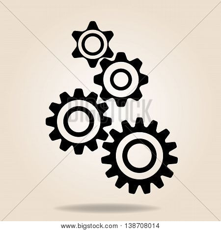 gear, cog, icon, vector, wheel, steel, black, spin, technical,  symbol