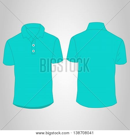 shirt blue sky template. Front and back