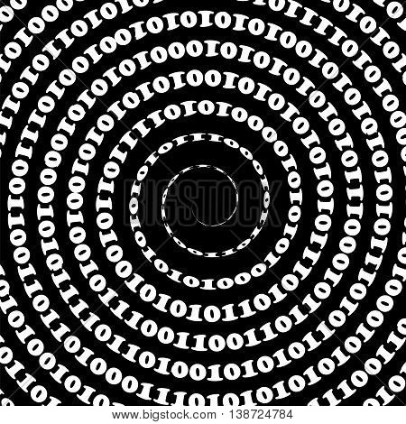 Binary Code Background. Numbers Concept. Algorithm, Data Code, Decryption and Encoding