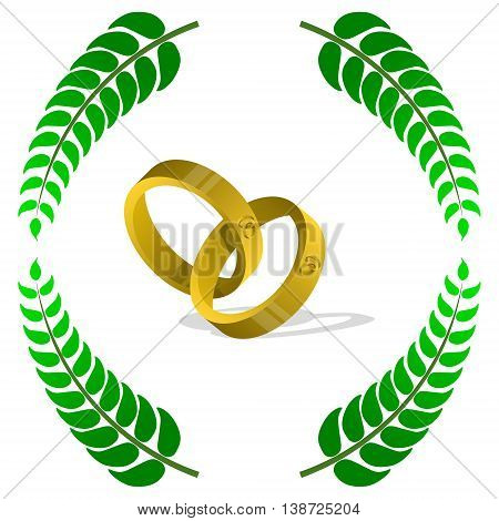 Gold ring , wedding rings , two gold rings ,