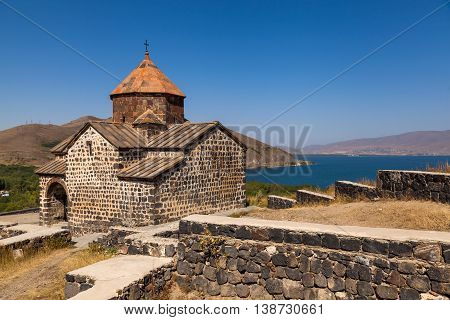 The Sevan Temple Complex On The Peninsula Of The Lake Sevan, Armenia.
