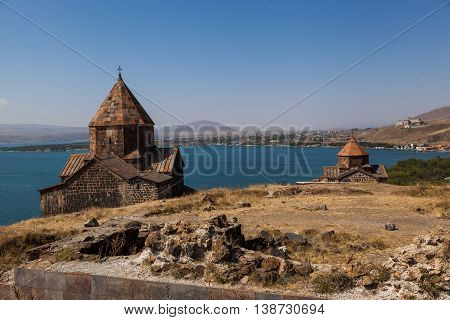 The Sevan Temple Complex On The Peninsula Of The Lake Sevan, Armenia.