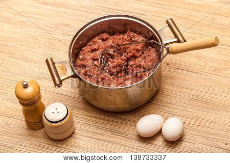 Mincemeat In A Metal Pan